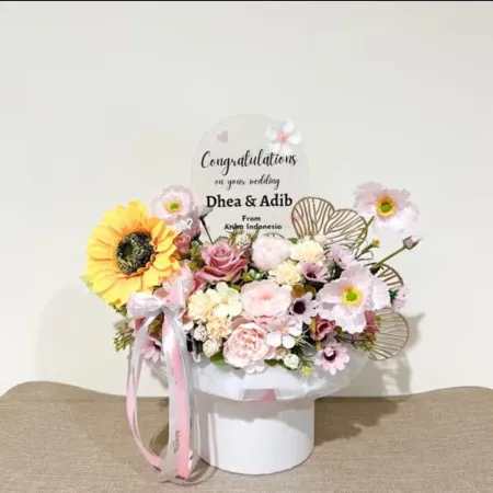 Bloom Box Akrilik Ucapan Wedding Indramayu